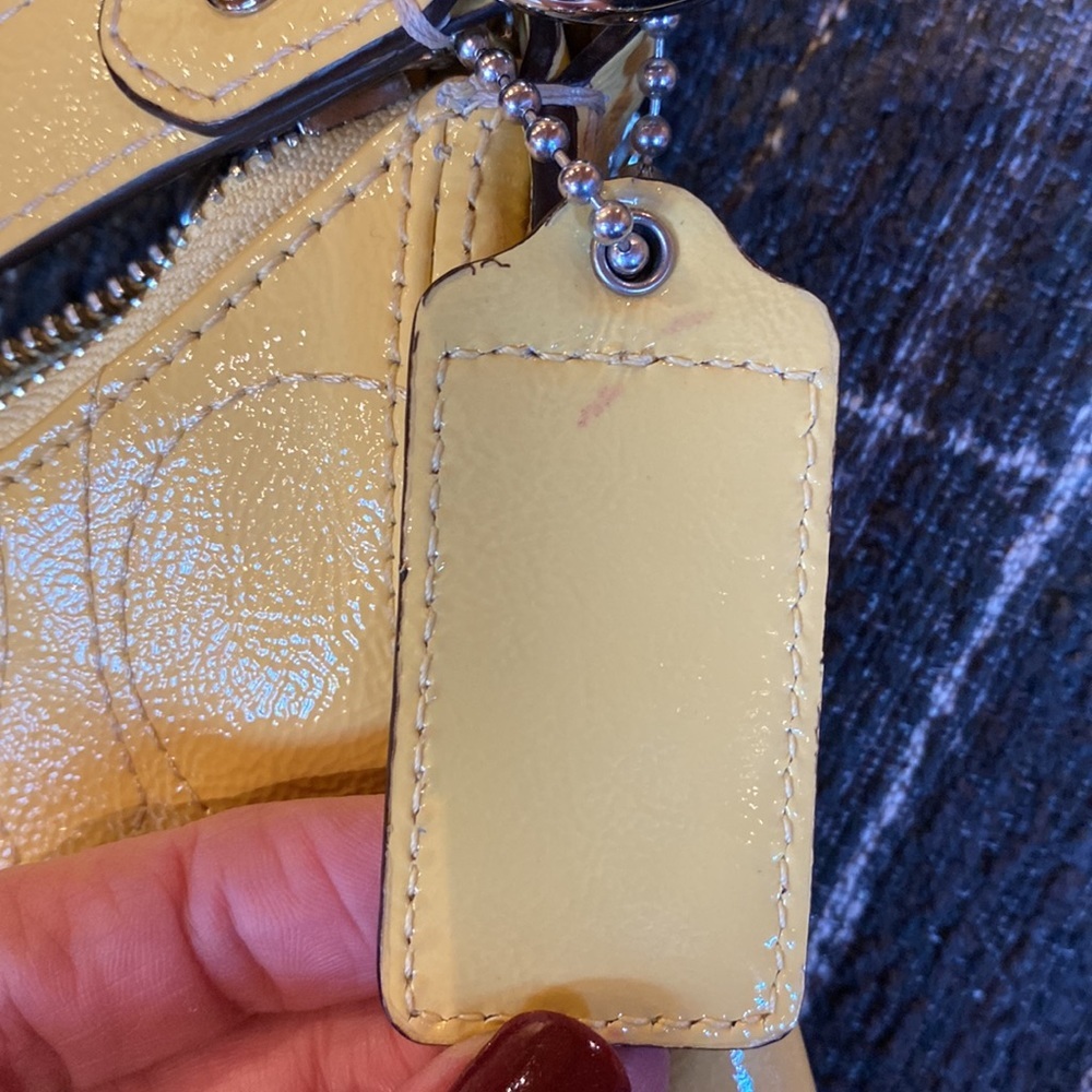 Yellow Coach Patent Leather handbag - Picture 9 of 9